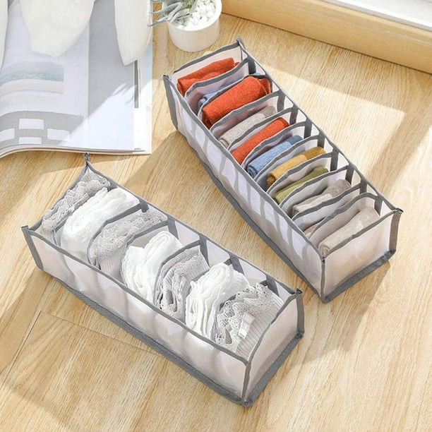 Underwear Drawer Organizer, 3 Sets of Foldable Closet Storage Boxes,  Drawers for Underwear, Bras and Socks, or Closet Storage Bags, Including