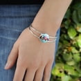 thumbnail image 2 of Hot Air Balloons Lined Up Novelty Silver Plated Metal Cuff Bangle Bracelet, 2 of 4