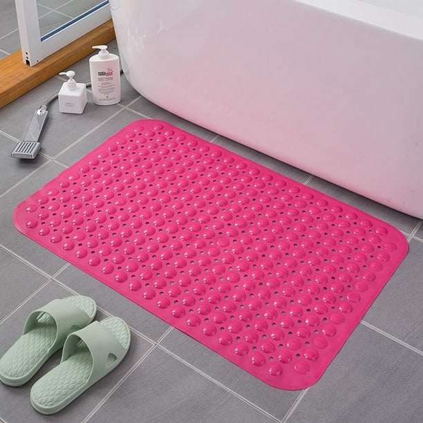 Alfombrilla antideslizante para baño Homaxy, alfombrilla para suelo de ducha de PVC suave, alfombrilla para bañera, masaje de pies con ventosa, almohadilla antideslizanteTipo cómodo1145CMx75CM Deng Xun unisex