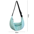 thumbnail image 4 of Men Backpack Crescent Shape Zipper Closure High Capacity Solid Color Adjustable Strap Daily Storage Unisex Travel Outdoor Men Messenger Bag Student Supply, 4 of 11