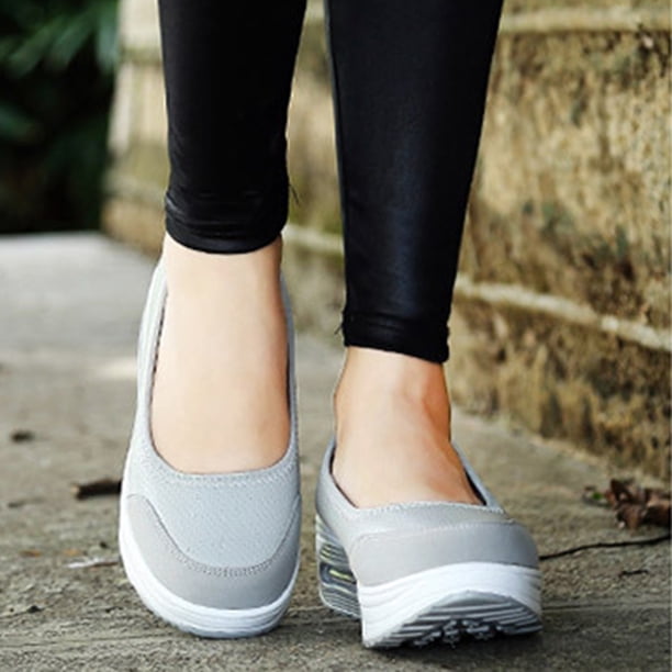 Zapatillas de deporte informales deportivas aumentadas de suela gruesa informales a la moda para mujer Wmkox8yii shalkjhdk2448