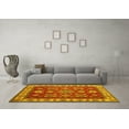 thumbnail image 3 of Ahgly Company Indoor Round Geometric Yellow Traditional Area Rugs, 7' Round, 3 of 4