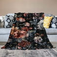 thumbnail image 2 of Fenyluxe  Throw Blanket Flannel Blanket for Bed Couch Sofa Chair Aesthetic Cute Soft Warm for Girls Women Flower Floral Fruit-Rose Floral 60x80in, 2 of 6