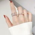 thumbnail image 4 of Jumpingount Anillo de cristal exquisito para mujer, joyería de mano decorativa para boda, diamantes de imitación de Metal, decoración de ropa, Ropa, zapatos y accesorios Miscelánea Oro Talla 7, 4 of 6