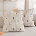 thumbnail image 2 of Feltree Halloween Pumpkin Throw Pillow Cover 17.7x17.7 Inch, Soft Polyester Decorative Pillowcase with Hidden Zipper, Machine Washable for Sofa Bed Patio Halloween Home Decor, 2 of 8