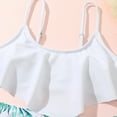 thumbnail image 6 of TAIAOJING Ruffles Swimwear Outfits Hollow Bikini Summer Kids Swimsuit Girls Set Leaves Print Graphic Bikini Swimsuit For 8-9 Years, 6 of 9