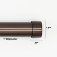 thumbnail image 4 of Better Homes & Gardens 1" Plated Oil Rubbed Bronze Cap Adjustable Single Curtain Rod Set, 42"-120", 4 of 9