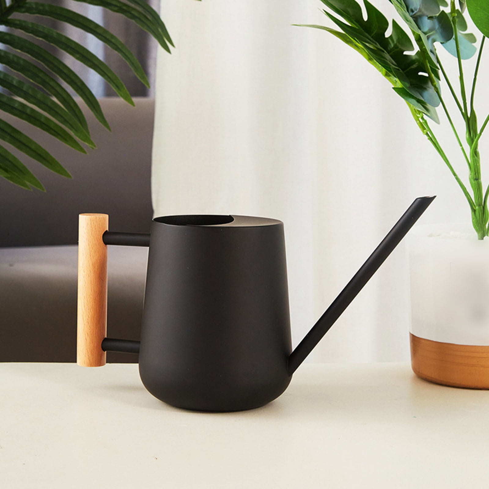 Stainless Steel Watering Can - Durable Indoor Gardening Tool for Efficient Care Long Spout Design for Precision Watering in Living Spaces