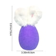 thumbnail image 3 of WWG Easter Plush Bunny Ear Egg Decor Ornament Soft Fluffy Hanging Decoration for Home Party Easter Basket Fillers Assorted Colors 5.9 x 3.3 Inches, 3 of 8
