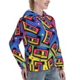 thumbnail image 6 of Wukai Vintage Audio Cassettes Print Womens Hoodies Fleece Sweatshirts Long Sleeve Sweaters Pullover Fall Outfits Winter Clothes-Medium, 6 of 7