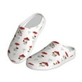 thumbnail image 2 of Daiia Different Mushrooms Print Women’s Fuzzy Slippers Memory Foam Lightweight House Shoes Cozy Loafer Flannel House Shoes-40/41, 2 of 7