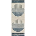 thumbnail image 6 of Boutique Rugs Duri Modern Abstract Geometric Oversized Area Rug - Minimalist Contemporary Blue and White Striped Carpet for Hallway, Kitchen, Kids Room - Cream, White, Blue, Navy - 2' x 2'11", 6 of 11