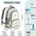 thumbnail image 5 of Highland Cow and Cactus Print Backpack for School, Cute School Bag with Adjustable Shoulder Straps and Padded Back, 16.9"x12.6"x5.9", 5 of 5