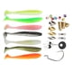thumbnail image 4 of Señuelo Suave De Cola En T, Kit De Aparejos De Pesca De Nitidez Continua Ampliamente Utilizado, Molienda Repetida Para Lagos, 4 of 7