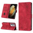 thumbnail image 1 of Compatible with Samsung Galaxy S21 Ultra 5G Classic Embossed PU Leather Case with Card Holder Shockproof Cover, 1 of 5