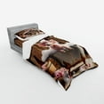 thumbnail image 2 of Ambesonne Rustic Bedding Set 3 Pcs, Floral Pig Bubbly Barn Bath, Twin, Pink and Redwood, 2 of 2