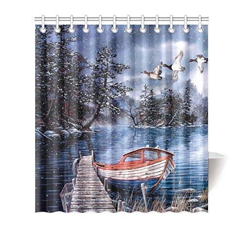 ABPHQTO Barco Cortina de Ducha Cortina de Ducha Impermeable 160x180 cm