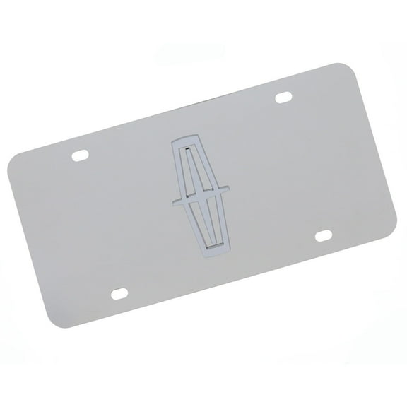 Lincoln 3D Logo Chrome Stainless Steel License Plate