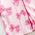 thumbnail image 6 of Hwmodou Toddler Girls Pajamas Bow Tie Print Valentines Day Long Sleeve Top And Pant Sleepwear Suit Leisure Comfort Pajama Set,2-Piece,Size 2-7Y, 6 of 8