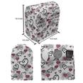 thumbnail image 5 of Love Lounger Chair Bag, Romantic Sketch Style Hearts Lovers Valentines Birthday Pattern, High Capacity Storage with Handle Container, Lounger Size, Grey White Hot Pink, by Ambesonne, 5 of 5