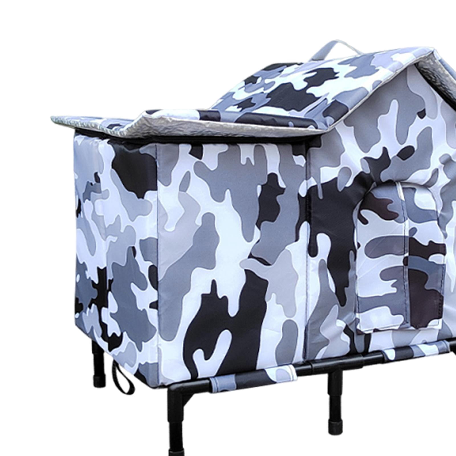 Serenable Large Cat House for Outdoor Warm Weatherproof Kitty Nest for Patio Barn Door