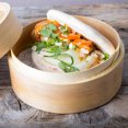thumbnail image 2 of EeaseCA 1 Set Handmade Bamboo Steamer Kitchen Food Steamer with Lid Cooking Tool, 2 of 8