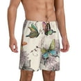 thumbnail image 2 of Fotbe Flying Butterflies-1 Pajama Shorts for Men, Men's Pajama Bottoms, Sleepwear,Short Pajama Pants-3X-Large, 2 of 9