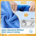 thumbnail image 3 of Kit de ducha para mascotas ElighMoo Blue, juego de cepillos de champú con toalla, 3 of 6
