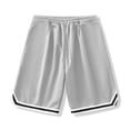 thumbnail image 5 of LNZGNM Mens Basketball Shorts Plus Size Quick Dry Sports Shorts Stylish Elastic Waist Drawstring Short Pants Workout Shorts with Pockets,Light Gray 2XL, 5 of 5