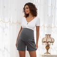 thumbnail image 5 of Yawrut Ladies' Comfortable High Waist Support Abdominal Side Pocket Pregnant Yoga Shorts, 5 of 7