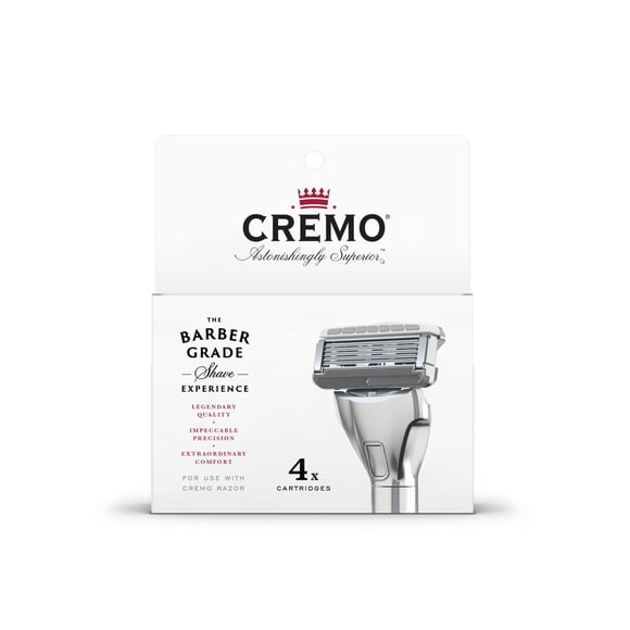 Recambios para maquinillas de afeitar Cremo, asombrosamente superiores, 5 hojas (paquete de 4)