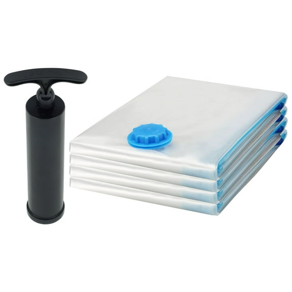 4 Pack Jumbo Space Saver Bags Vacuum Seal Storage Bag Organizer 39 x 47 inches, 100x120 cm   Free Pump