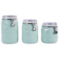thumbnail image 3 of Design Imports CAMZ38205 Aqua Honeycomb Canister With Clamp Lock Lid - Set of 3, 3 of 10