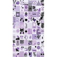 thumbnail image 2 of Idea4wall 3pcs Purple Graphic Blend of Modern Animals & Trapical Pattern Wall Murals, Removable Self-Adhesive Stick Wallpaper Large Wall Stickers for Home Decorative, 72"x108", 2 of 5