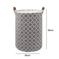 thumbnail image 2 of Toy Organizer Basket Space-saving Wear-resistant Useful Rhombus Pattern Toy Quilts Clothes Storage Basket, 2 of 5