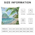 thumbnail image 5 of Graphic Beach Decorative Throw Pillow Case Seaside Landscape with Flying Seagulls Tropical Trees and Rippling Ocean, Cushion Cover for Couch Living Room Car,  Multicolor, 5 of 5