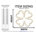 thumbnail image 2 of Unfinished Wood Four Leaf Clover Outline Shape 12" / 1/8", 2 of 3