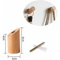 thumbnail image 2 of 5 ganchos de madera natural para abrigos, ropa, sombreros, llaves, vestidos, bufandas, perchas para baño, dormitorio, cocina, armario, decoración artística minimalista, haya, 30 x 60, 2 of 5