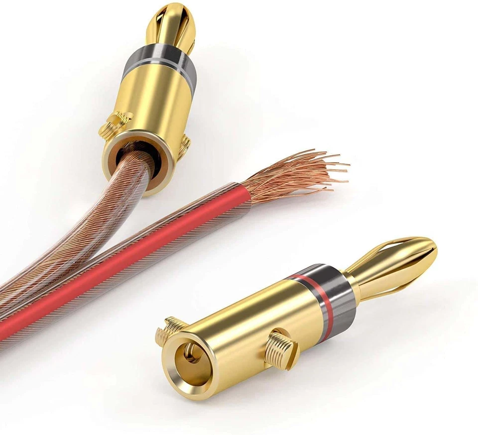 American Terminal 14 Gauge 25 Feet Speaker Wire Cable With Flex Clear Pvc