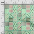 thumbnail image 1 of oneOone Georgette Viscose Mint Fabric Floral|Horse & Geometric Patchwork Fabric For Sewing Printed Craft Fabric By The Yard 42 Inch Wide, 1 of 4