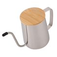 thumbnail image 4 of Cafetera de goteo para té y café, tetera de 600 ml, tetera de acero inoxidable con cuello de cisne, cafetera de goteo para acampar, regalo de cocina, 4 of 9