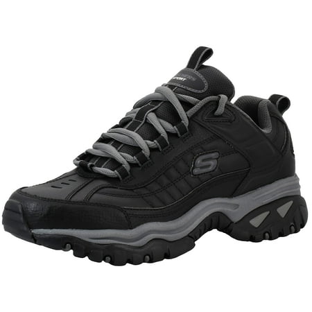 Skechers Men's Energy Afterburn Lace-Up Black/Charcoal Sneaker 10 W US ...
