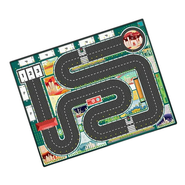 Alfombra de juego con forma de coche, alfombra de juego para aparcamiento, alfombras de juego educativas para niños y niñas. Pista