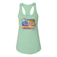 thumbnail image 2 of Wild Bobby, Colorful Neon Flag Hearts Love, Streetwear, Women Racerback Tank Top, Mint, Large, 2 of 3
