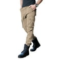 thumbnail image 2 of Ma Croix Mens Cargo Pants with Utility Belt Multi Purpose Pocket Lightweight Relaxed Straight Fit Twill Cotton Work Outdoor, 2 of 3