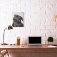 thumbnail image 3 of Stupell Industries Cute Black Pug Dog Pet Animal Watercolor Painting Super Canvas Wall Art by George Dyachenko, 3 of 3
