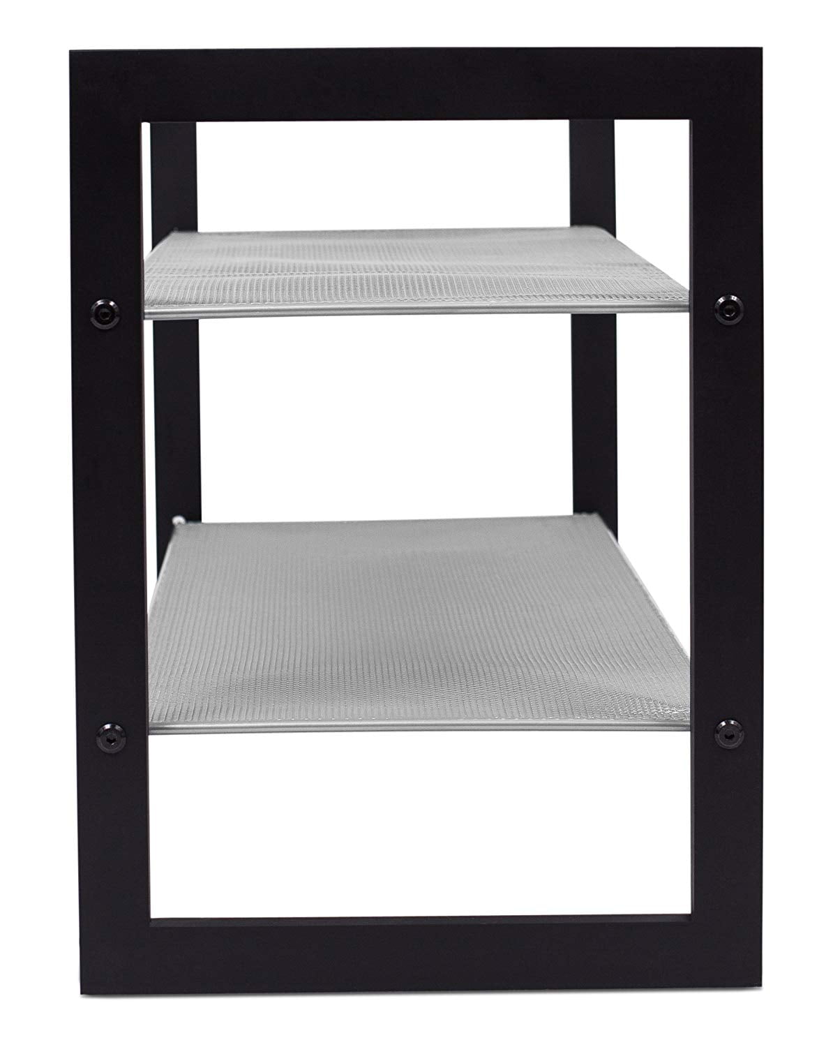 black shoe racks for entryway on Internet S Best Mesh Shoe Rack 2 Tier Free Standing Metal Wood Shoe Organizer Closet And Entryway Fits 8 Pairs Of Shoes Black Silver Walmart Com Walmart Com