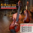 thumbnail image 2 of Violín Pyle Premium de madera maciza de tamaño completo 4/4 con kit de accesorios, 2 of 7