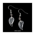 thumbnail image 3 of 1 Pair Pearl Earring Ear Stud Sweet Gift Exquisite Attractive Beautiful Long-lasting Rustproof Carved Crystal Angel Wing Type 2, 3 of 6