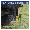 thumbnail image 2 of 10000Lbs 7.5"Drop Adjustable Ball Mount Trailer Hitch Tow 2-5/16" Rise Channel-Style RV Parts Camper Caravan Accessorie ,Dependable Strength, 2 of 5